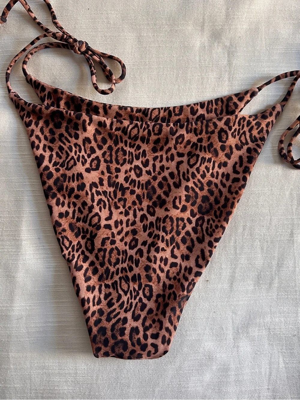 SKATIE Leopard Print Tie-Adjustable Bikini Top L - Bottom M NWOT - Picture 12 of 13